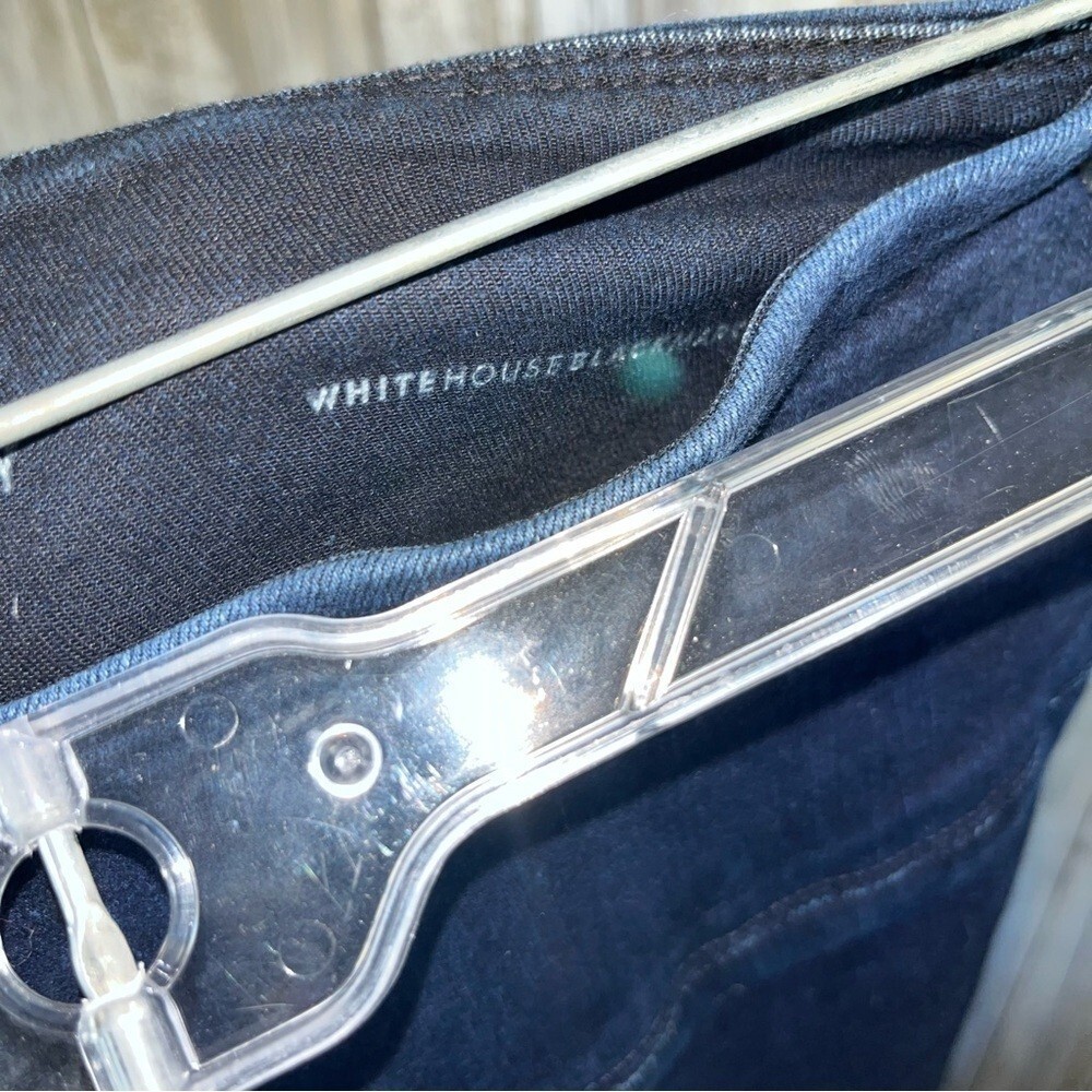 White House Black Market High Rise Runway Legging Dark Wash Denim Women’s 6 - Picture 5 of 6